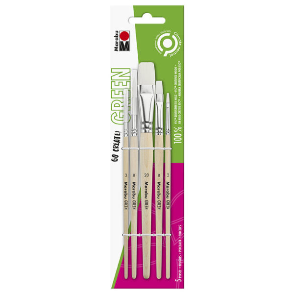 Marabu Green Pinsel, 5 Pinsel