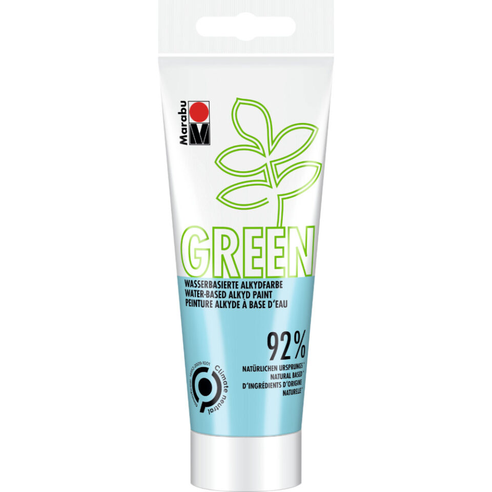 Marabu Green Wasserbasierte Alkydfarbe, Pastellblau 256, 100 ml