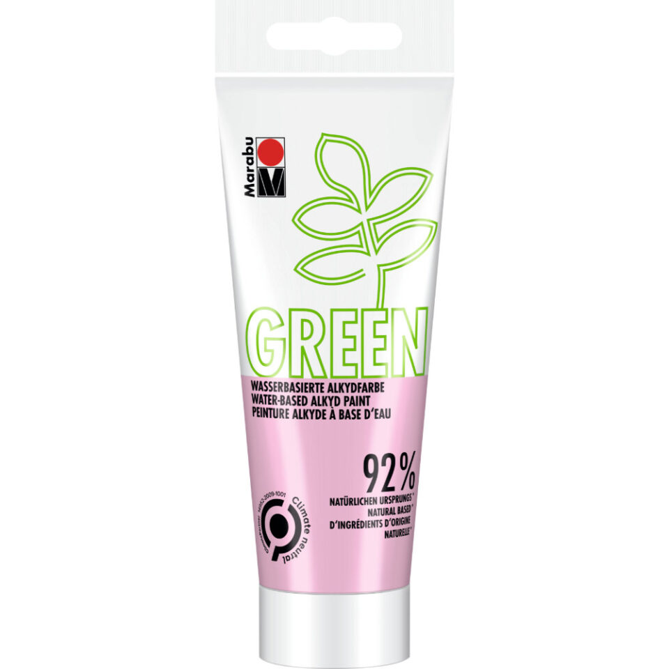 Marabu Green Wasserbasierte Alkydfarbe, Pastellrosa 227, 100 ml